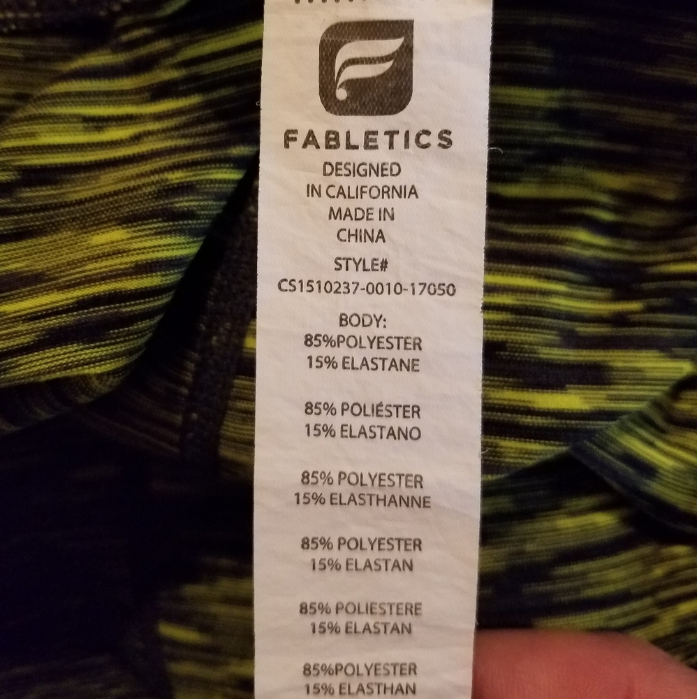 Fabletics Salar Printed Powerhold Capri Legging L - image 4